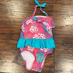 Pink Halter-Top Swimsuit